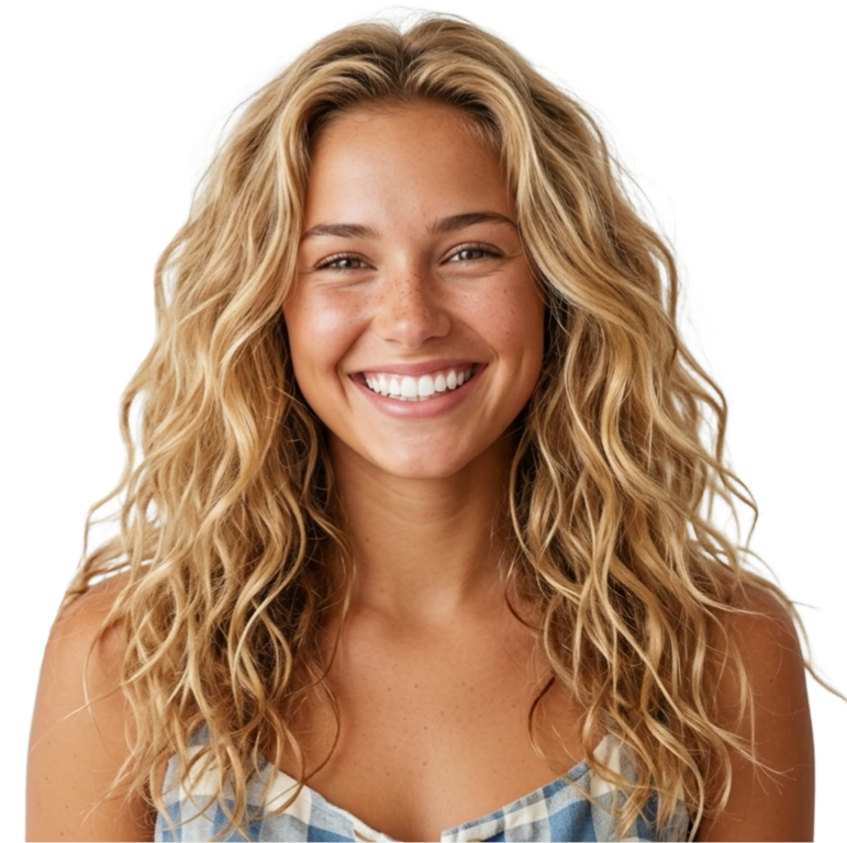 Smiling woman with perfect teeth