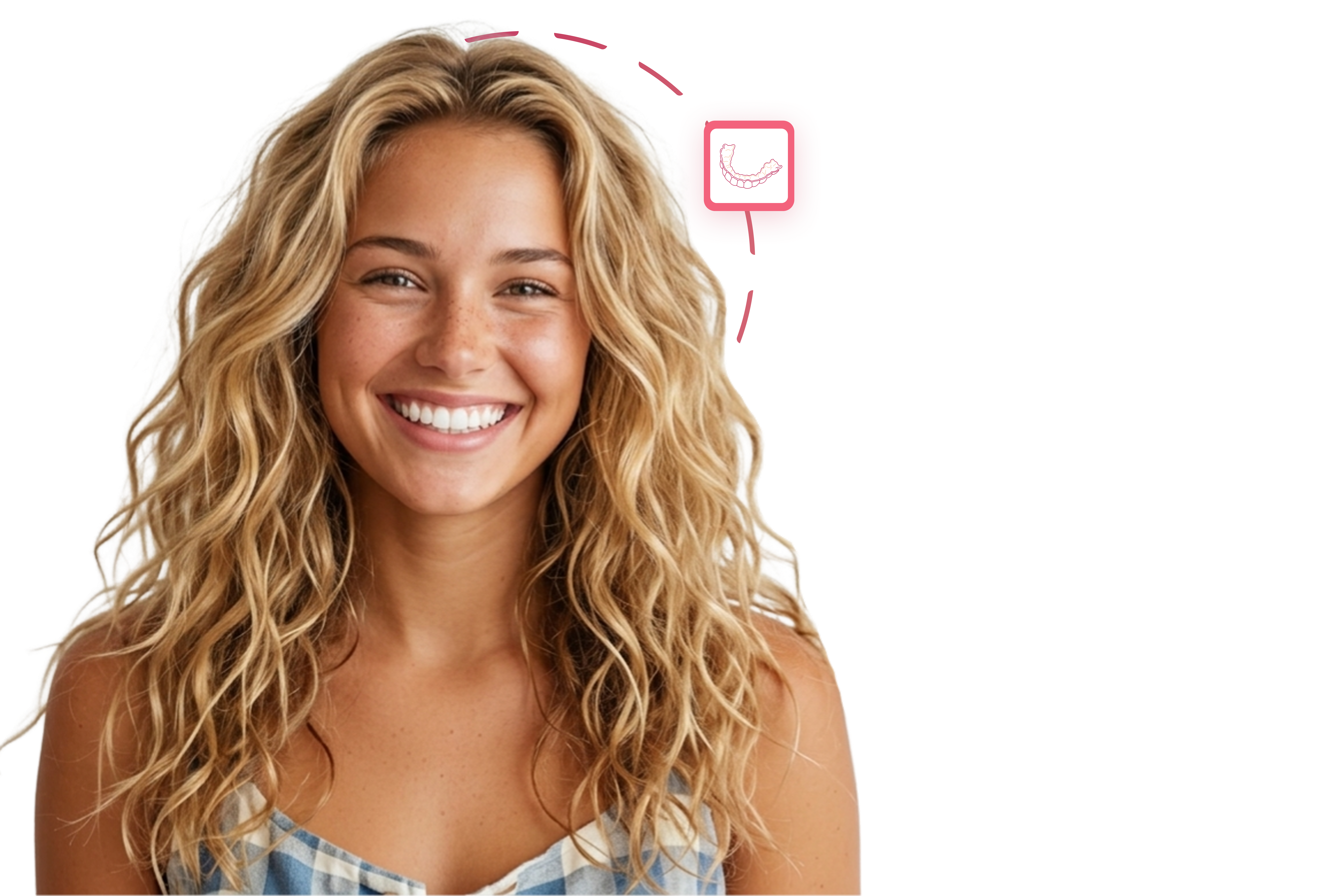 Smiling woman with perfect teeth